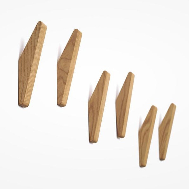 Natuurlijke Hout Kleerhanger Muur Gemonteerde Kapstok Decoratieve Sleutelhouder Hoed Sjaal Handtas Opslag Hanger Badkamer Rack