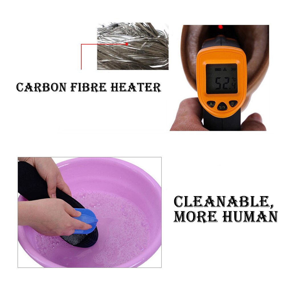 Washable Cuttable Size Shoes Boots Keep Feet Warm Winter Supplies Usb Electric Powered Heated Insoles