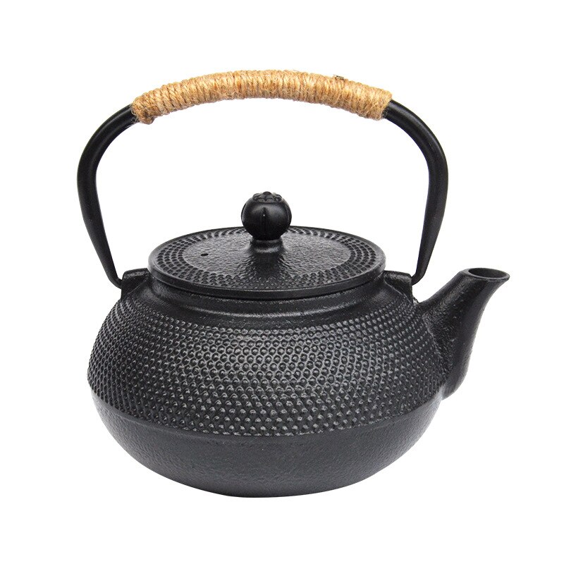 Japansk støbejern tekande te-kedel kande med rustfrit stål infuser til komfur sikker belagt med emaljeret interiør