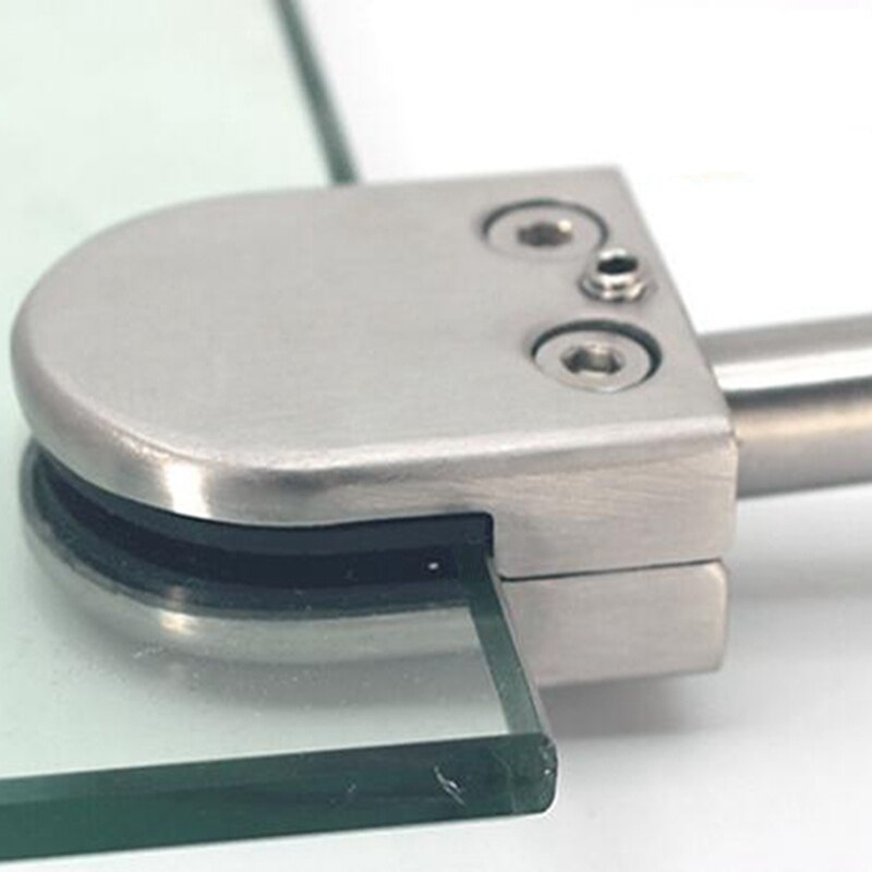 Stainless steel Glass Clips Wall Mounted Glass Shelf Clamp Bracket Base Holder with Support Rod