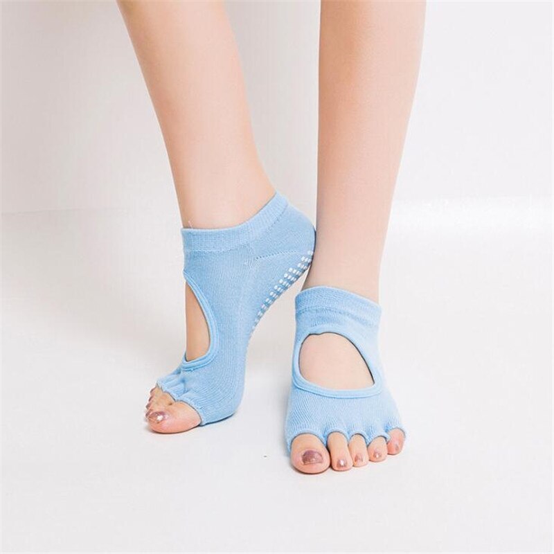 1 paire de chaussettes à cinq orteils, séparateurs de chaussettes de cyclisme, correcteur d'oignon, hallux valgus, orteils orthopédiques pour femmes, cosmétiques, beauté: Bleu 2