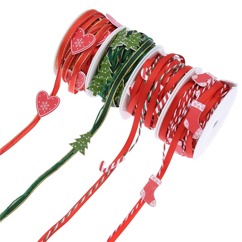 5 Meters Christmas Ribbon Decoration For Tree Bead Chain Ribbon Christmas Tree DIY Xmas Decor Home Ornaments Year