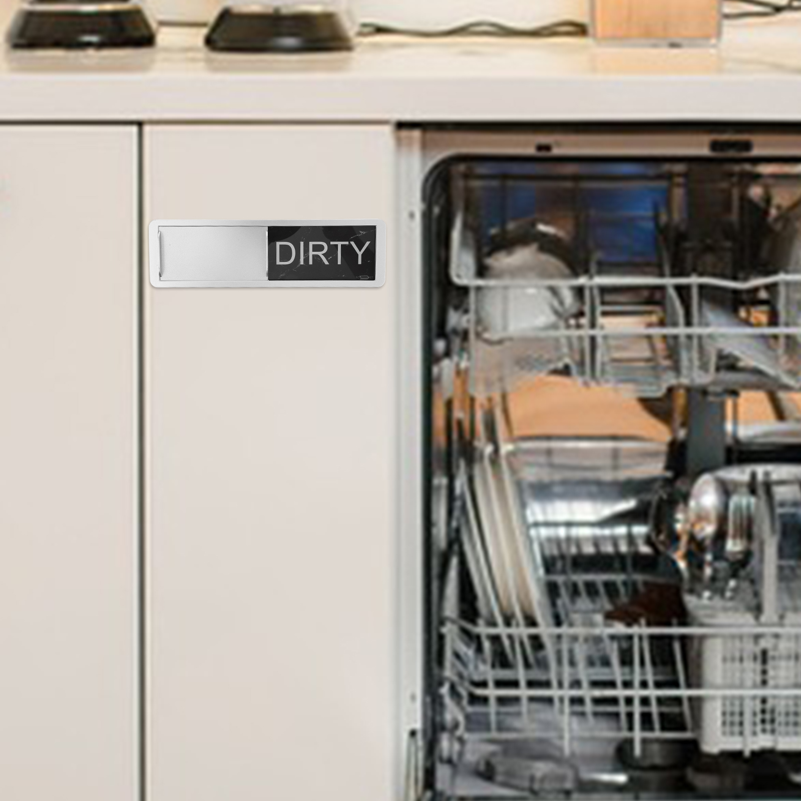 Magnet Dishwasher Tiles Magnets Sign Clean Dirty Magnetic Double Sided Abs Washing Machine