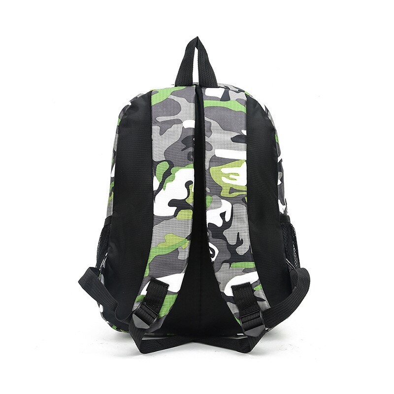 Mochila escolar impermeável para meninos e meninas, bolsa de 2 tamanhos para livros, camuflagem escolar infantil