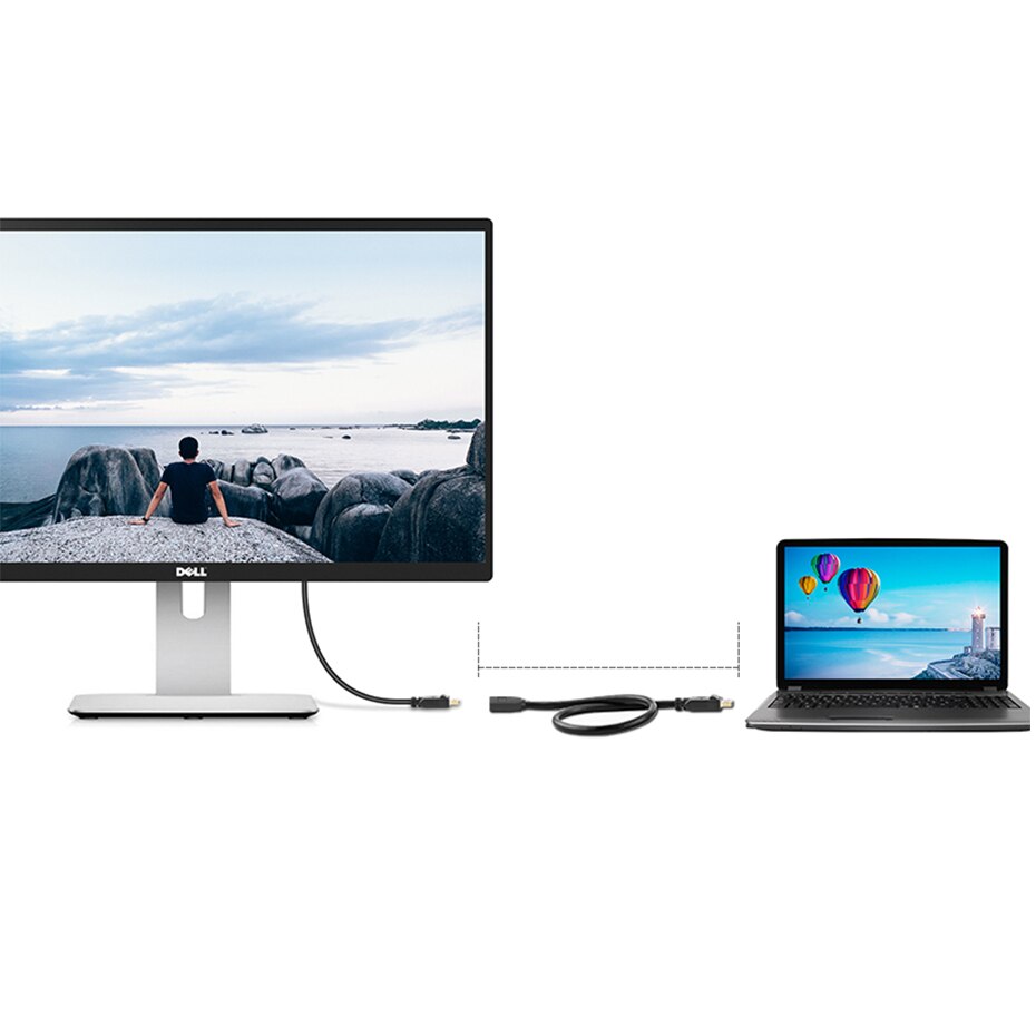 144hz displayport forlængerkabel 4k dp 1.2 kabel forlænger displayport han til hun (fungerer med displayport 1.4 kabel port)