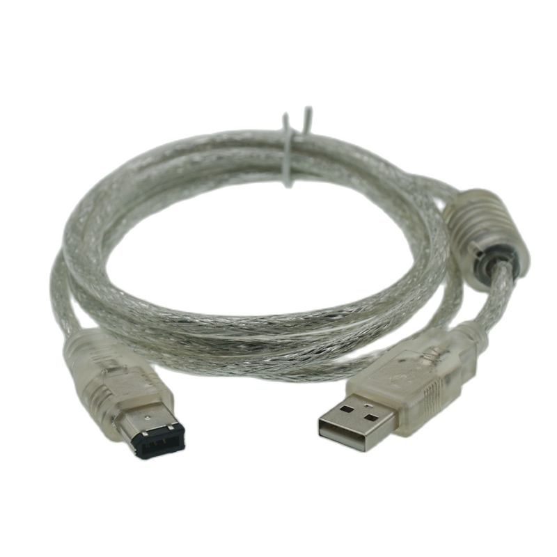 FireWire 1394 naar USB-datakabel IEEE 1394 4-pins naar USB-ministekker Firewire voor MINI DV HDV-camcorder om te bewerken voor DV PC-camera: Blauw