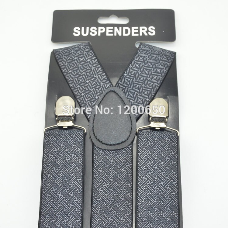 120 cm heren Unisex Clip-op Bretels Elastische 3.5 cm Breed zwart blackground s11 groter Bretels Y-terug Jarretel & Retail