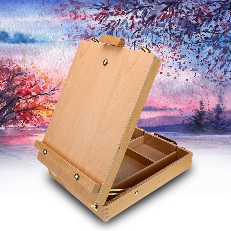 Multifonctionnel peinture valise étudiant en plein air croquis Portable filet bureau chevalet peinture accessoires Art fournitures