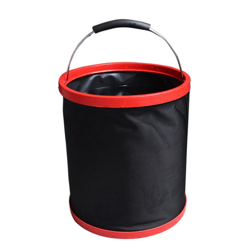 Cubo plegable portátil de 12L, , tela Oxford 2000D, Cubo de pesca, Camping, lavado de coche, multifuncional