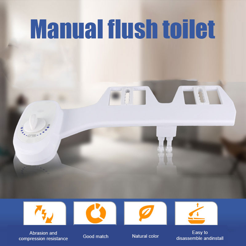 Wc Seat Attachment Non Elektrische Handmatige Bidet Dubbele Hoofd Verse Waternevel XH8Z