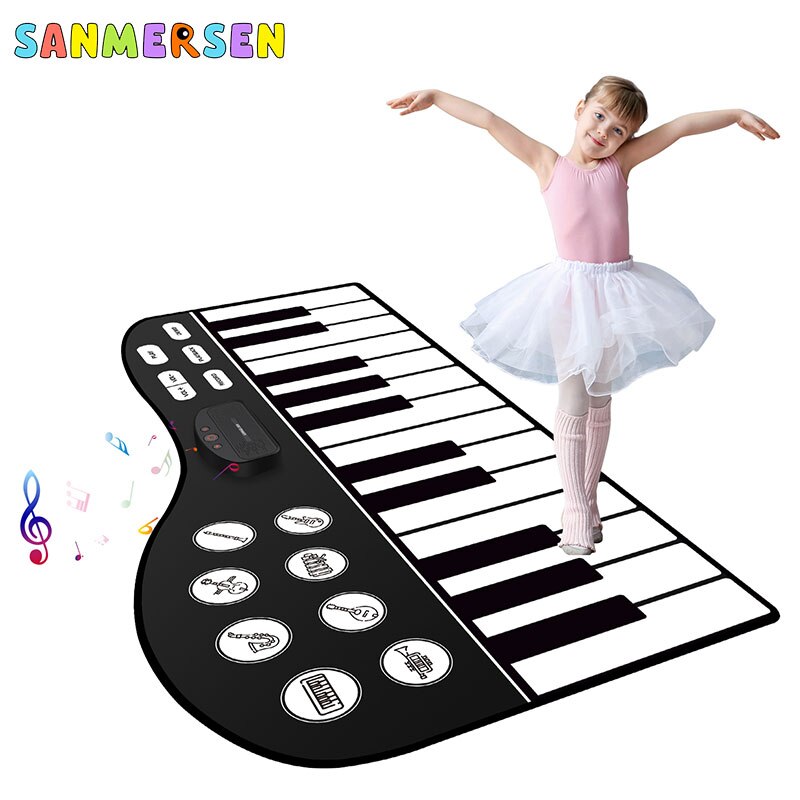 180X99Cm Muzikale Piano Instrumenten Speelgoed Mat Voor Kinderen Meisjes Jongens Muziek Tapijten Touch Play Met Geluid Musical tapijt Leren Speelgoed