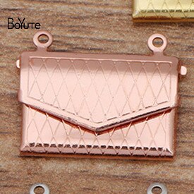 BoYuTe (10 Pieces/Lot) 15*20MM Metal Brass Envelope Photo Locket Diy Floating Locket Charms for Jewelry Making: 2-Rose Gold Plated