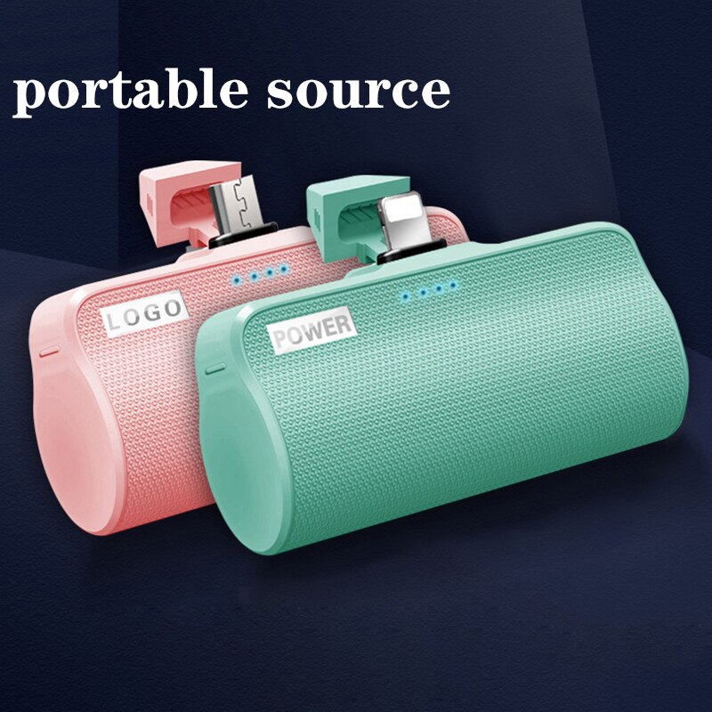 Mini Portable Power Bank For iPhone Samsung Xiaomi Huawei USB Type C Travel Chargers 2000mAh External Battery Fast Charging