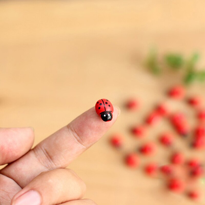 Mini coccinelle rouge, 10 pièces, nouvelle poupée féerique, décoration de jardin de maison