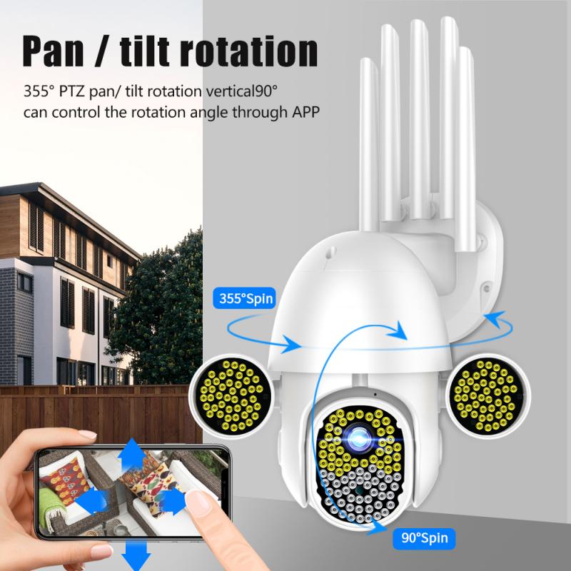 Waterpoof PTZ IR Speed Camera Waterproof 5X Digital Zoom 1080P WiFi Security CCTV Camera Audio With Mic
