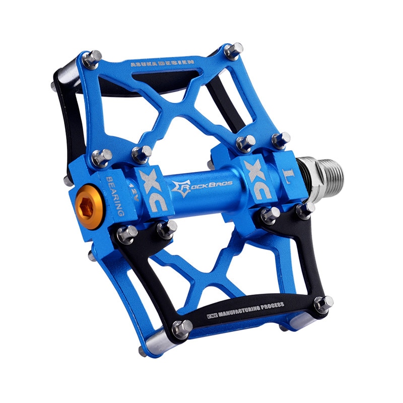 Rockbros cnc sykkel sykkel pedaler fjellpedal antiskli mtb flat pedal sykkel ridning ultralett pedal sykkel sykkel del