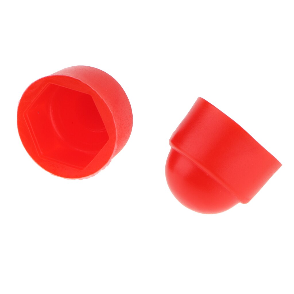 10 st röd plastkupol med sexkantsmutter skyddslock  m6 10 x 13mm