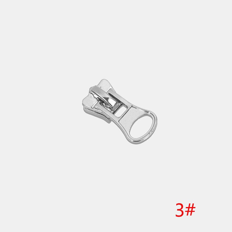 Meetee 10 sztuk 3 #5 #8 #10 #15 # suwaki z zamkiem błyskawicznym dla żywicy zamki ubrania kurtka zamki głowy zestaw naprawczy DIY suwak do szycia ściągacz: ZT005-Silver-No3