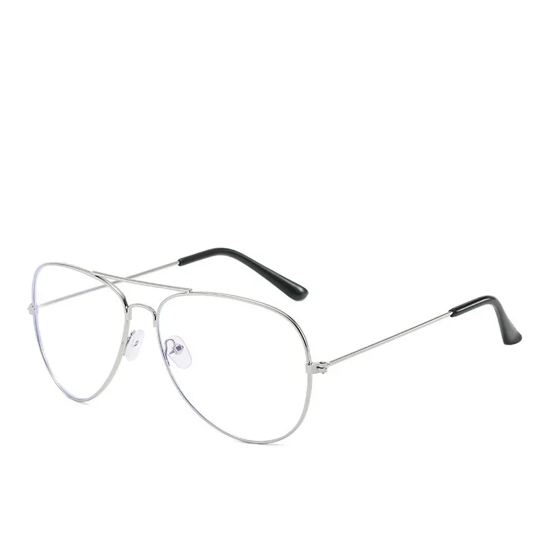 Lunettes de myopie à double faisceau pour hommes et femmes, lunettes de myopie finies, cadre en métal, moins dioptrie,-1.0 à-4.0, HD, délinquants: Argent / +250