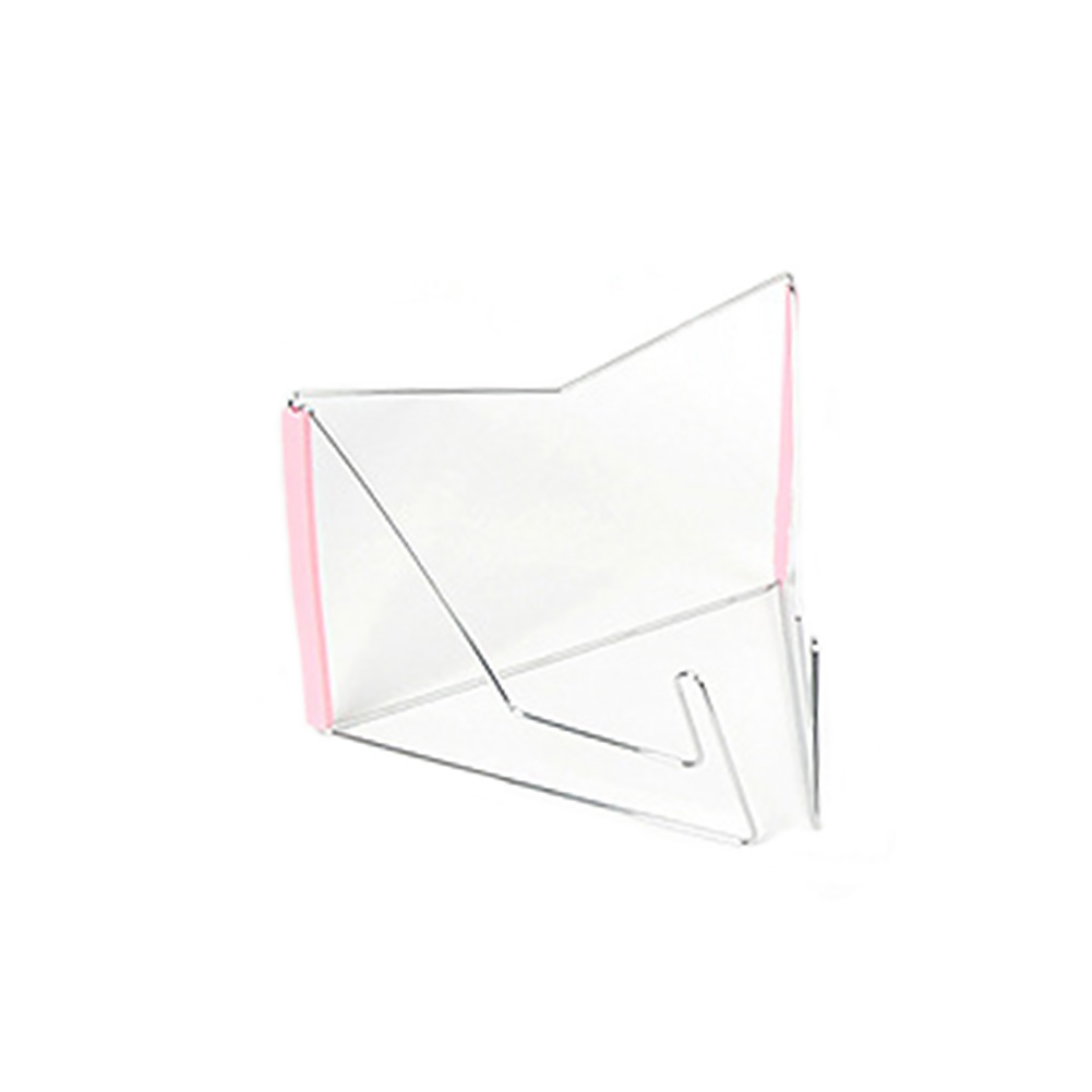 Notebook Reading Holder Foldable Adjustable Angle Stainless Steel Document Base Portable Storage Multifunction Book Stand: Pink