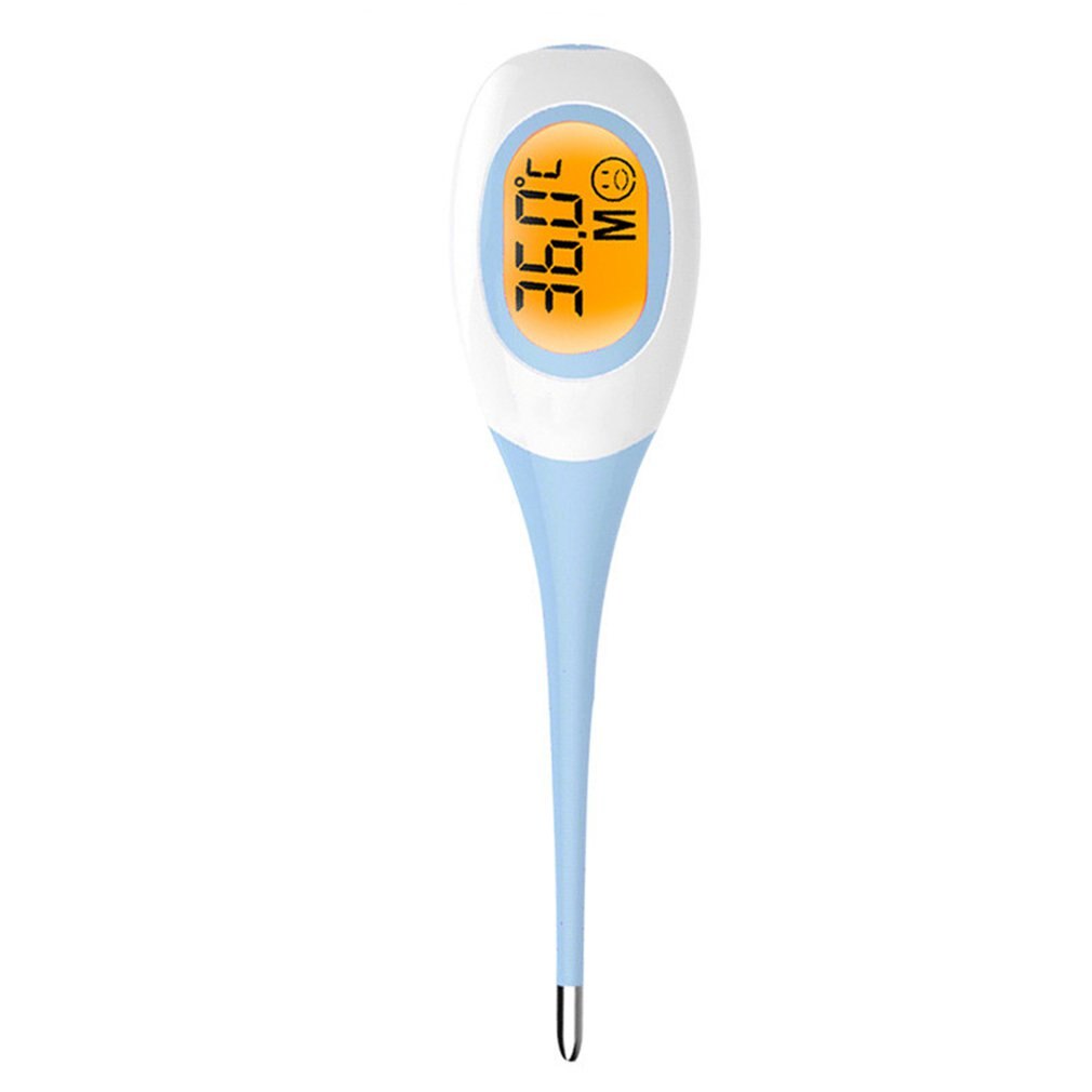 Termômetro eletrônico 8 segundos de medição rápida para adultos crianças cabeça macia cavidade oral axila thermometer/thermometer termômetro: Azul