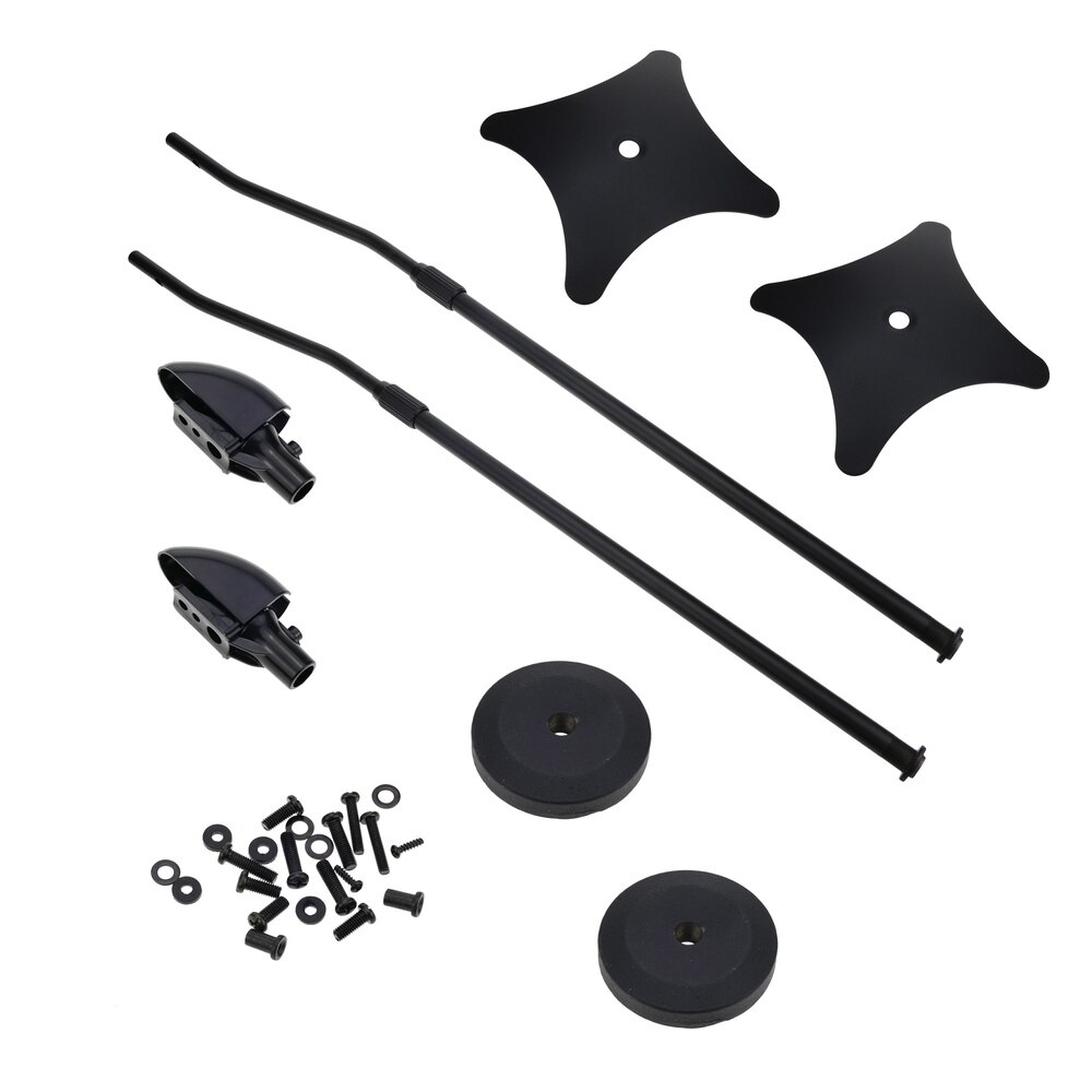 BeMatik - Soportes para altavoz de pie en color negro 2 unidades