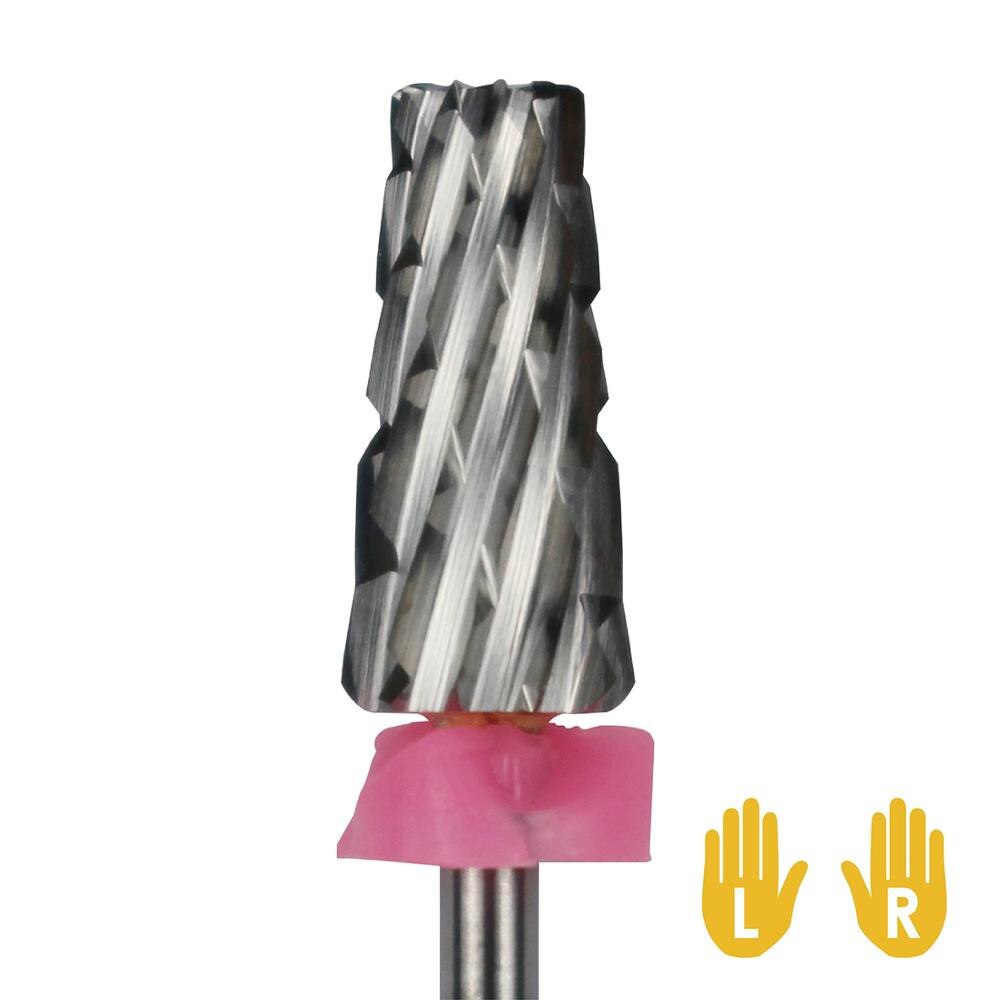 5 En 1 taladro de uñas de forma cónica multifunción, Cross Teeth Edition, broca para máquina de manicura de uñas: Triple Coarse -3XC