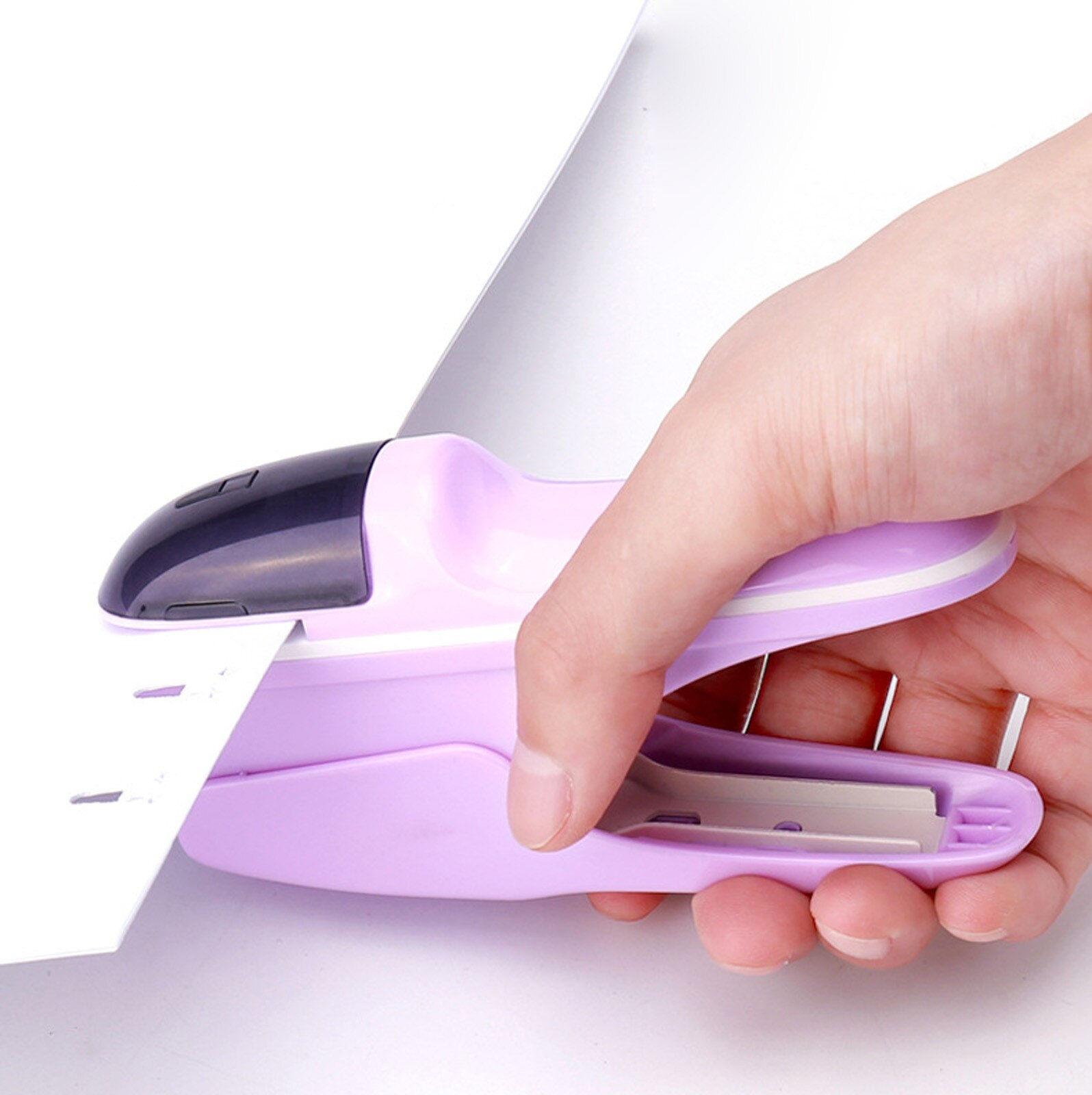 Cute Book Stapleless Non-staple Stapler Stapling Machine Stapler Paper Stapling Stapler Free Staple Needleless Stapler