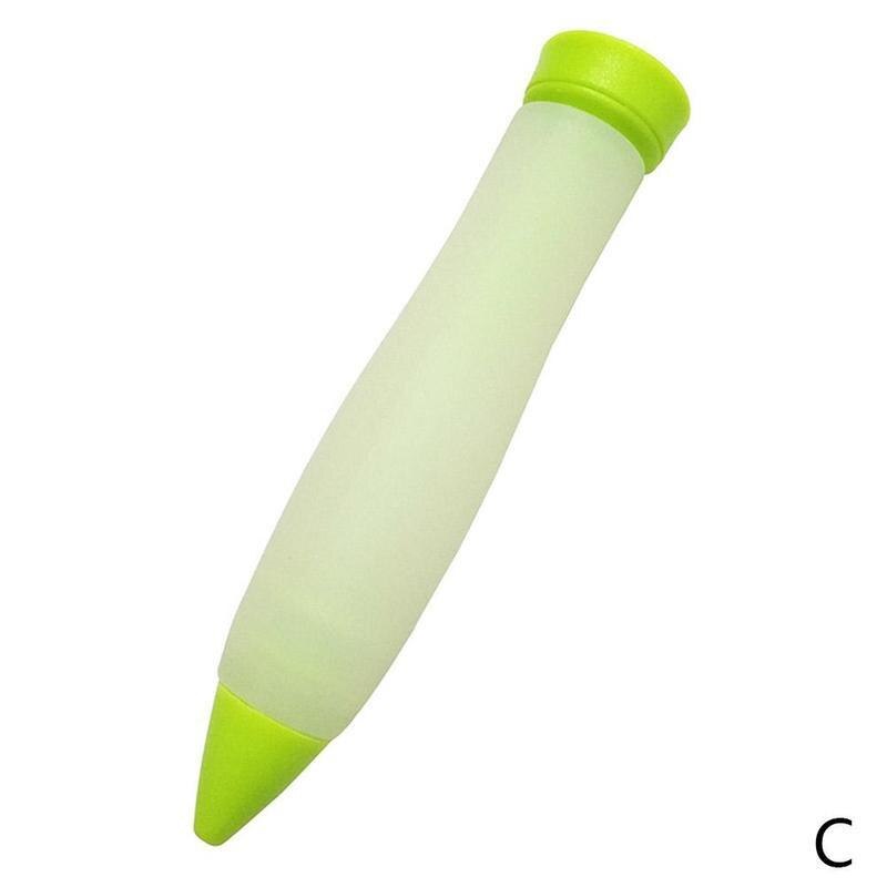 Silicone gâteau seringue stylo Fondant gâteau stylo pâtisserie glaçage gâteau bricolage écriture chocolat décoration cuisson Fondant seringue outils T9X2: Vert clair