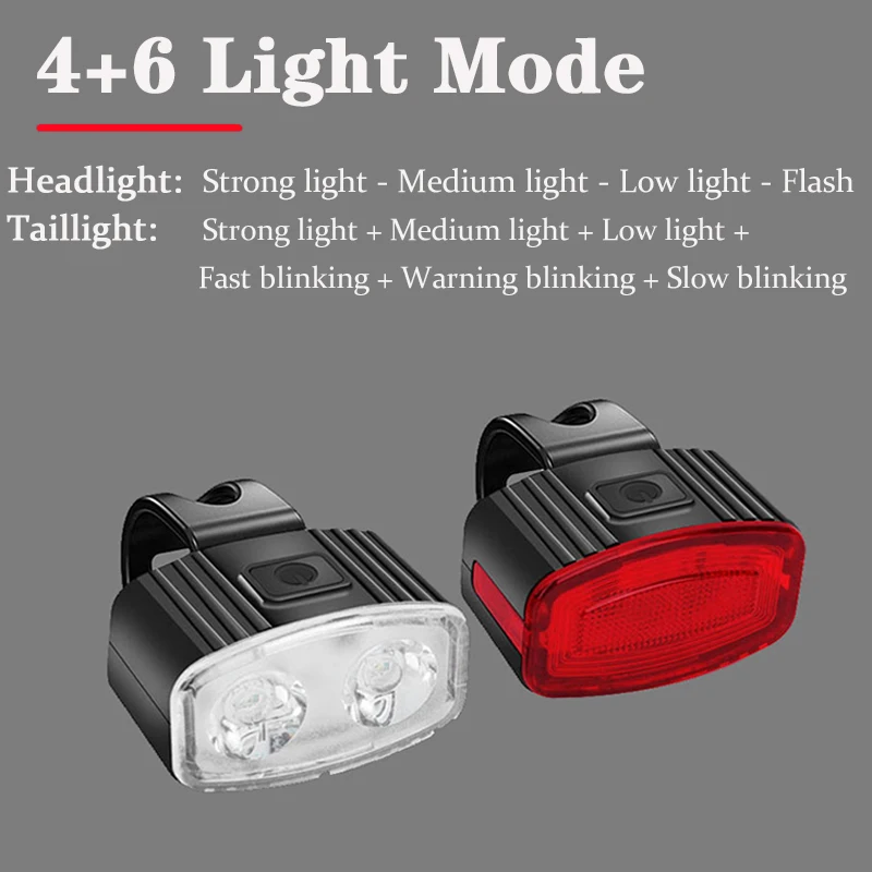 LED Fahrrad Rücklichter USB Aufladbare Fahrrad Rot Licht IPX4 Wasserdicht Straße Mountainbike Vorne Hinten Licht Typ-C MTB Lampe
