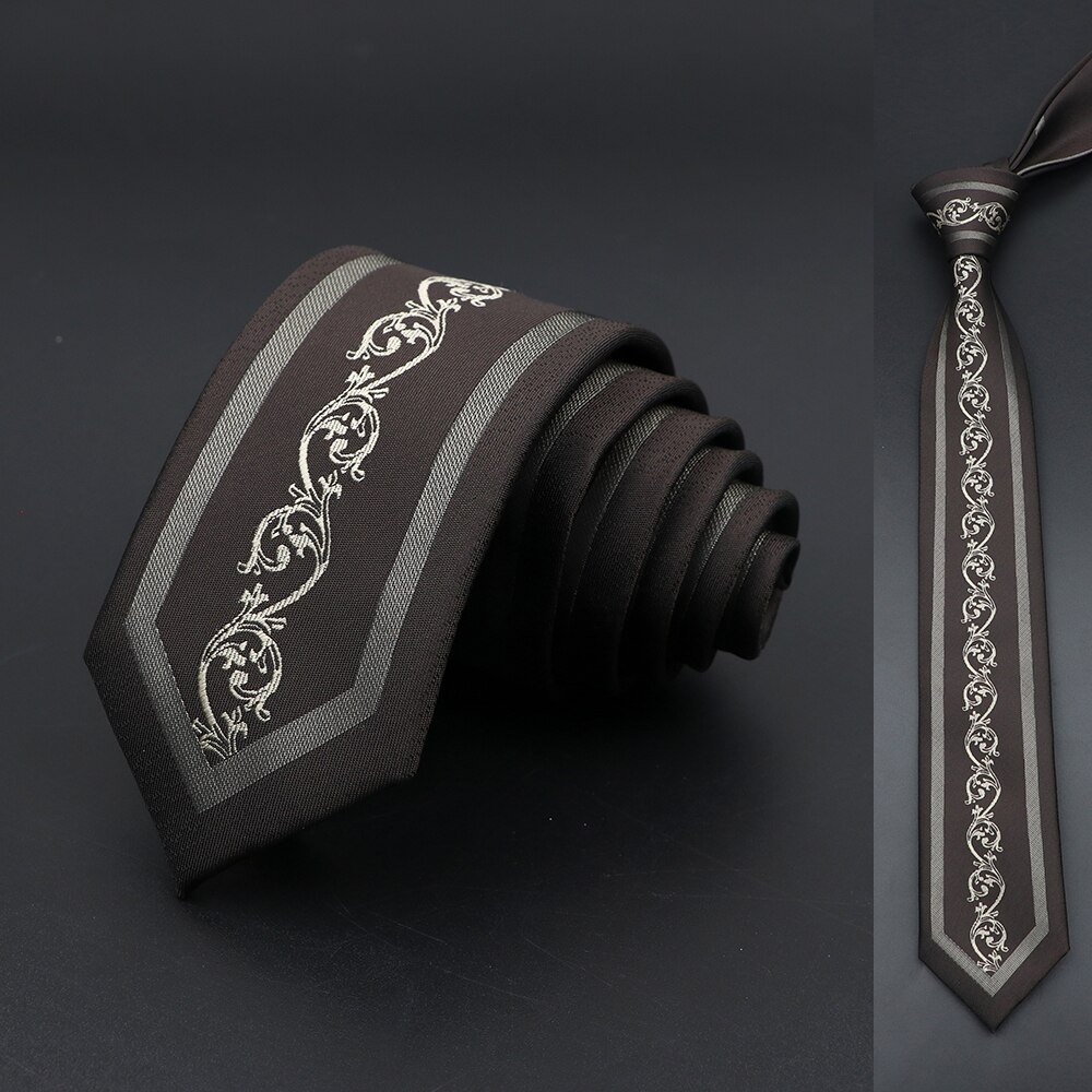 Skinny 6Cm Ties Voor Mannen Trouwjurk Stropdas Zwart Rood Bloemen Paisley Patchwork Tie Business Slanke Overhemd Accessoire cravate