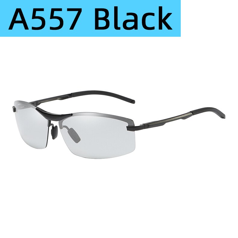 Photochrome Polarisierte Sonnenbrille Angeln Brillen Brille Reise Camping Wandern Fahr Fahrrad Radfahren im freien Sport Brille: A557 Black