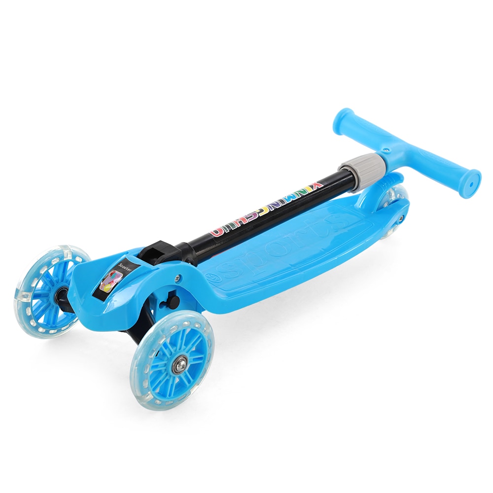 Kids 3 Wheel Scooter Foldable Adjustable Height City Scooter for Boys Girls Age 2 - 12 Foot Scooters LED Light Up Wheels