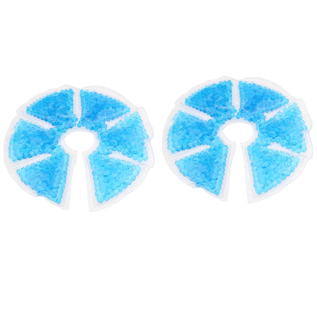 2Pcs Reusable Breastfeeding Cold Gel Ice Pack Pad for Nursing Mother