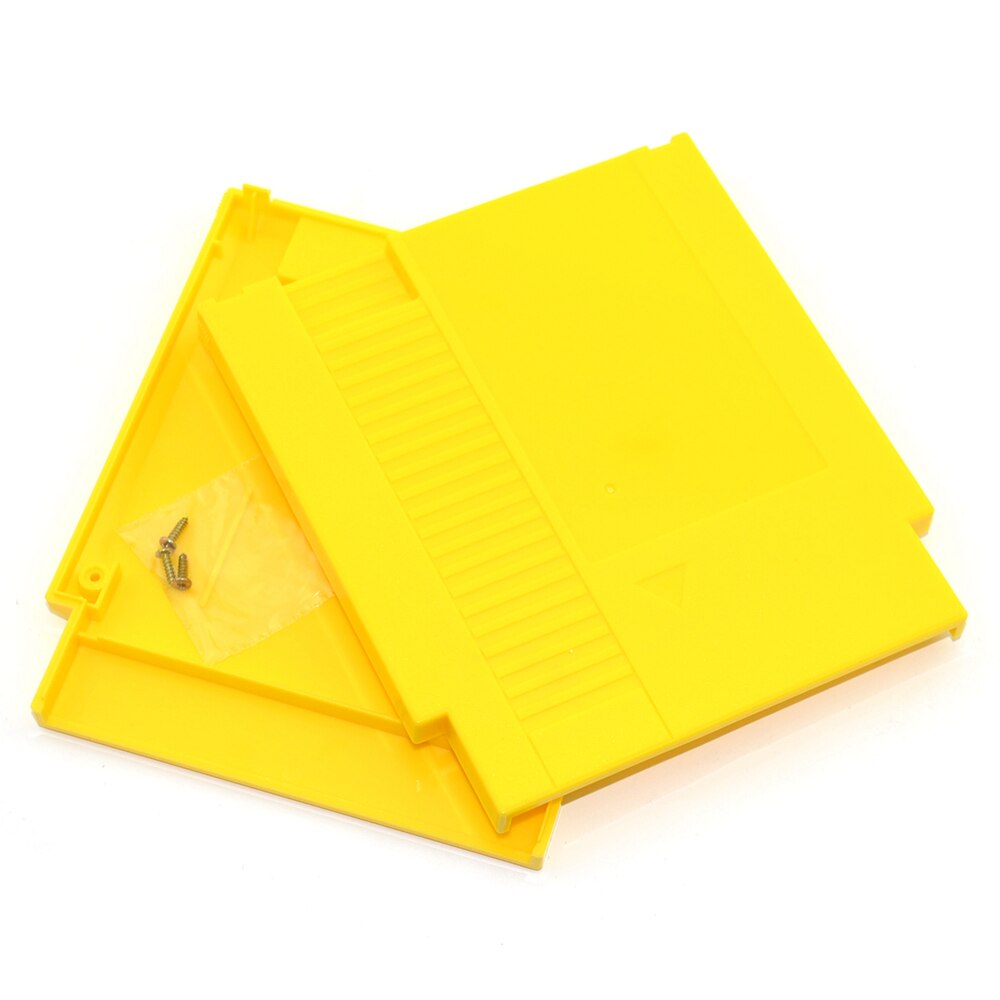 Carcasa de juego de 72 pines, Cartucho de repuesto para NES, funda de plástico con 3 tornillos: Yellow