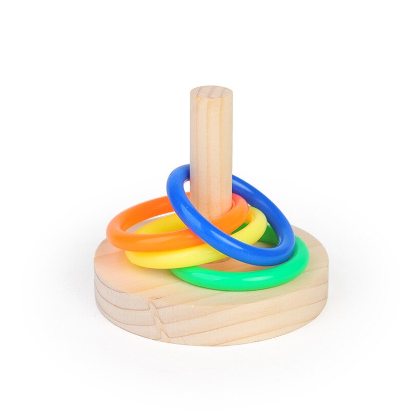 Parrot Bird Ring Toy Solid Wood Educational Bird Supplies Parrot Intelligence Development Training Interactive Toys Bird Supplie: S