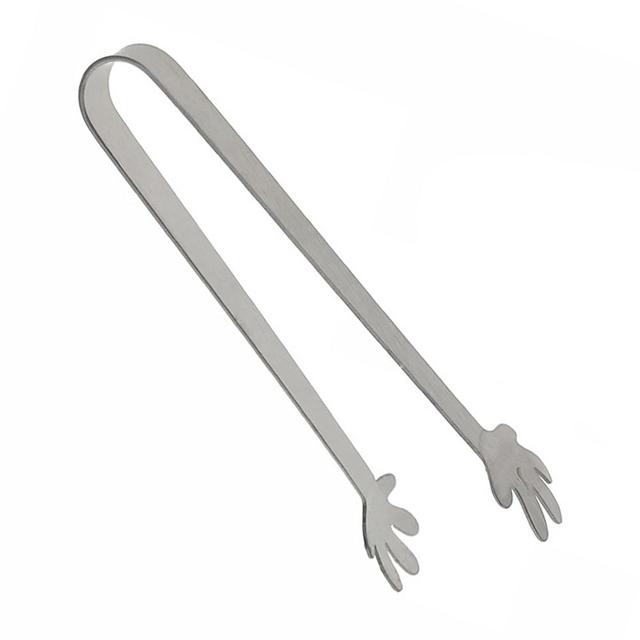 Pinzas de acero inoxidable para alimentos, pinzas gruesas para hielo de limón, Mini corazón/PALMA/forma ovalada, pinzas para cocina, pinzas para barbacoa, herramientas para ensalada: Hand shaped