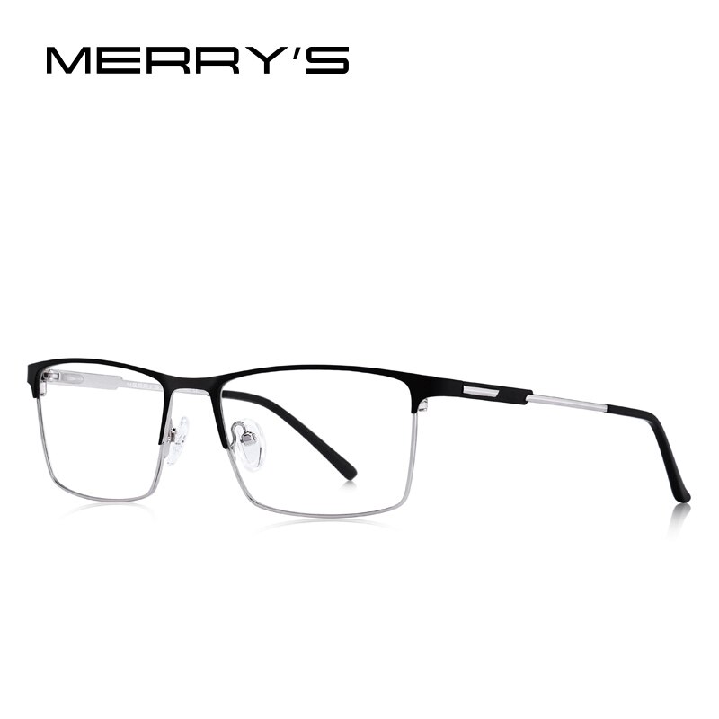 MERRYS-gafas de sol cuadradas para hombre, anteojos Montura de gafas de aleación de titanio para miopía, graduadas, ultralivianas, S2047