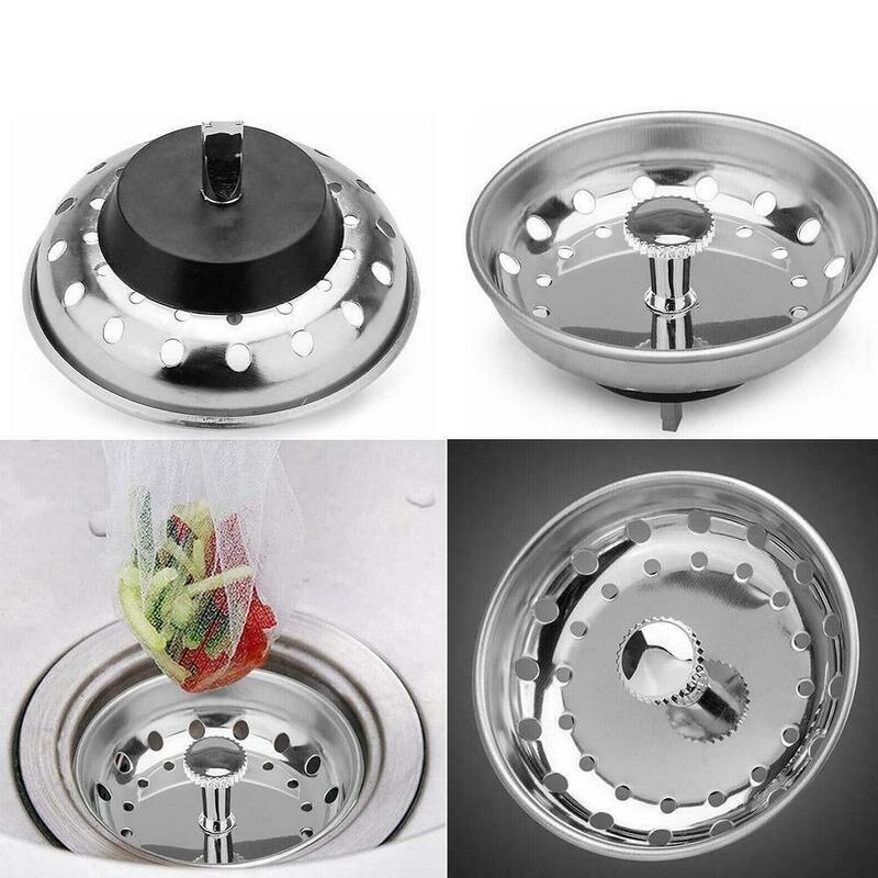 Kitchen Drainer Strainer Leach Basket Waste Stopper Laundry Bathroom Lavatory Stopper Standard Replacement Sink Rubber Sink D3D8