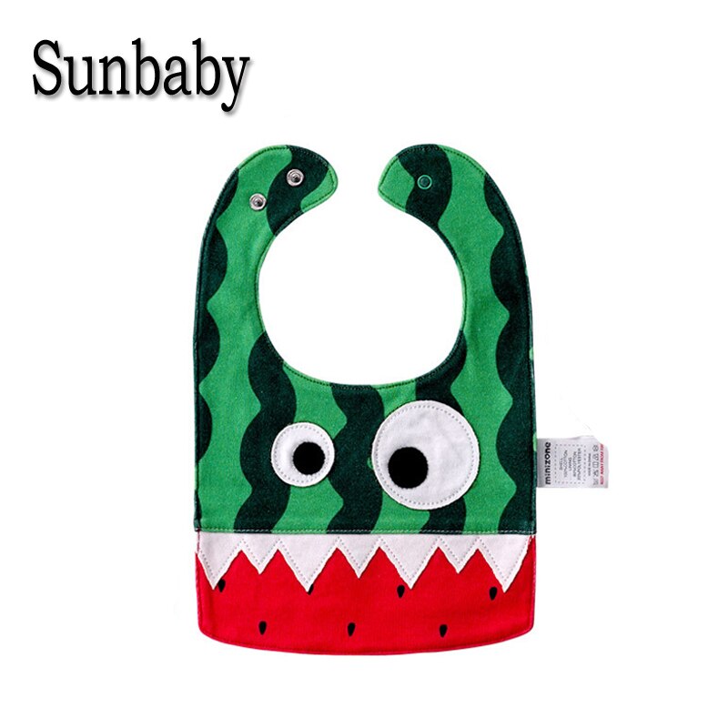 Sunbaby-tissu en coton pour bébés | humoristique de monstre de dessin animé, écharpe d'alimentation pour bébés garçons et filles