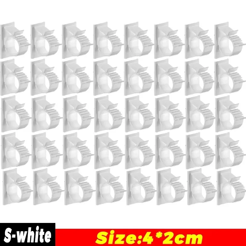 Soporte para cables autoadhesivo, Clips organizadores de cables ajustables, soporte para barra de cortina, abrazadera de gestión de oficina, Clip de pared sin perforaciones: L / Bronce