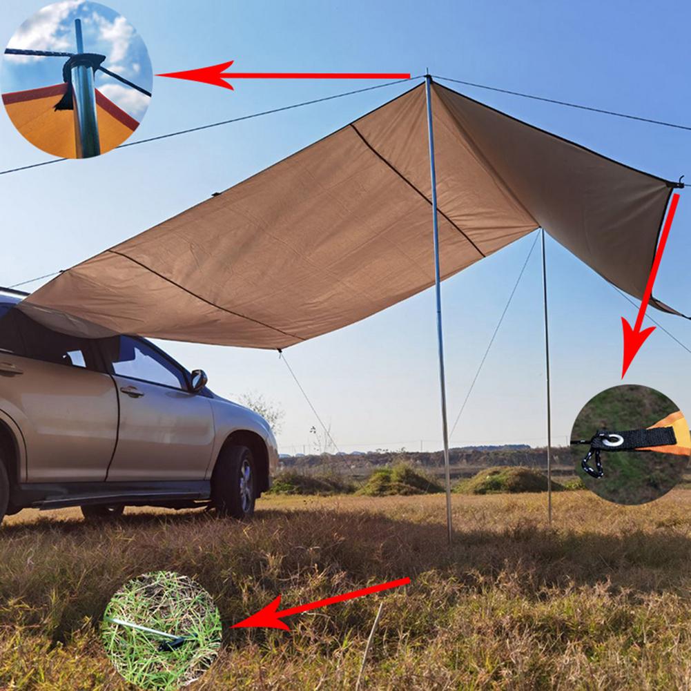Portable Car Side Roof Top Tent Awning Camping Car Shelter Shade Waterproof UV Camping Tent Automobile Rooftop Rain Canopy