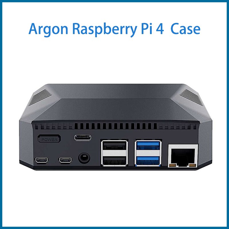 S ROBOT Argon Raspberry Pi 4 Case Removable Magnetic GPIO Cover Metal Shell+Cooling Fan Heat Sink for RPI 3B+/3B RPI162