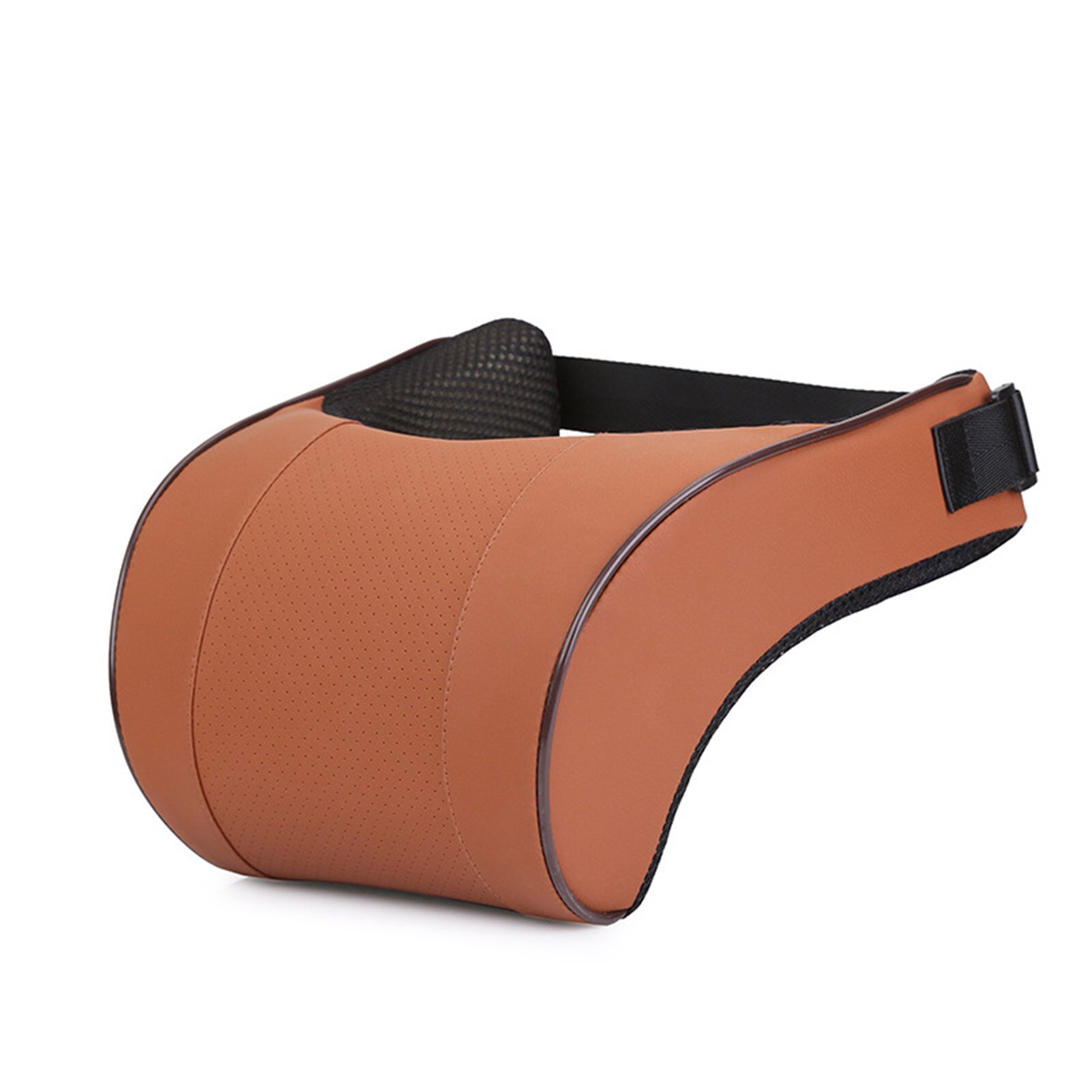 PU Leather Car Pillow Memory Foam Pillow Neck Rest Seat Headrest Cushion Pad Neck Guard Seat Cushion Headrest: Brown