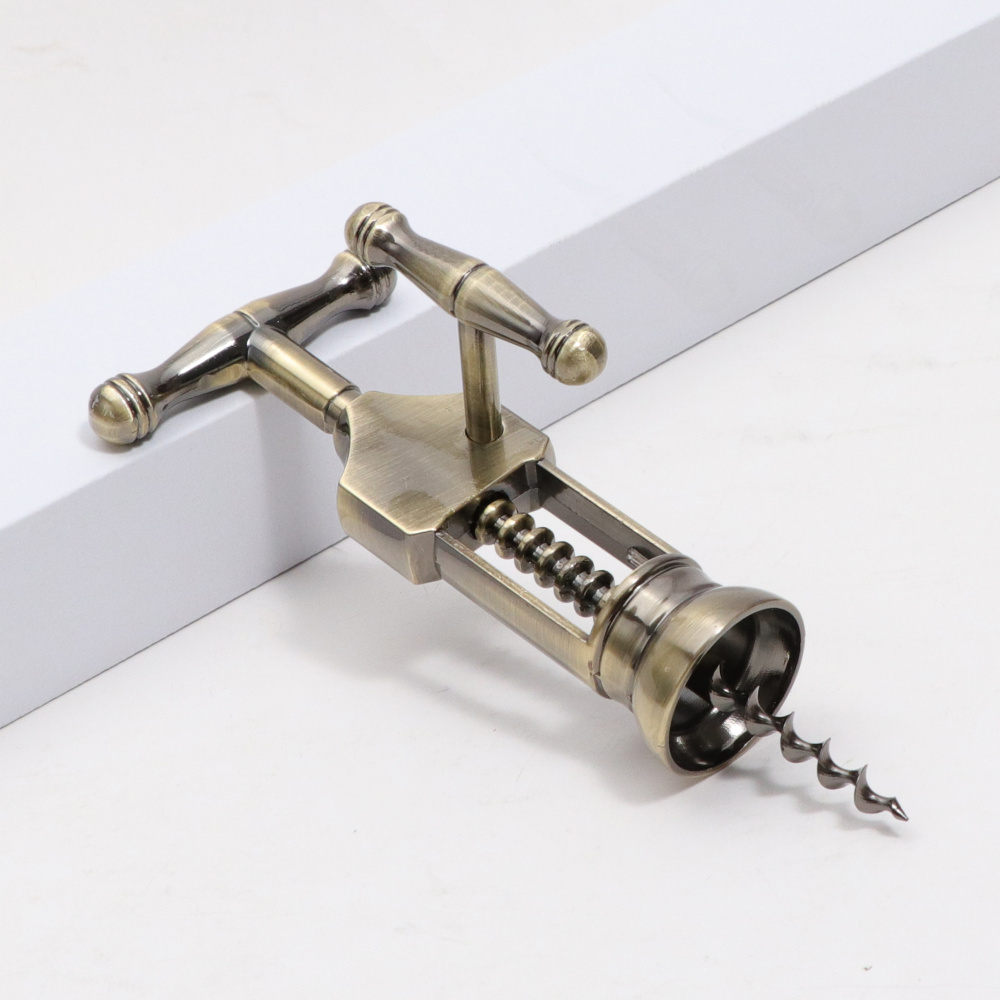 Classic Antique Wine Screw Corkscrew Handheld Waiters Zinc Alloy Corkscrew Bartenders Wine Opener Bar Tools