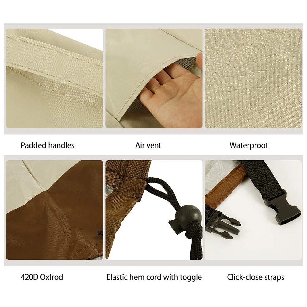 Stackable Lawn Chair Cover Waterproof Oxford Fabric Outdoor Chair Cover Armchair Cover Protect Garden Chair FAS6