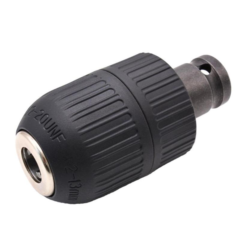 Hex Drill Bits Adapter Keyless Shaft Chuck Clamp 2-13 mm Electric Motor Shaft Mini Chuck Fixture 1/2 ''Hex Shank Drill Chuck