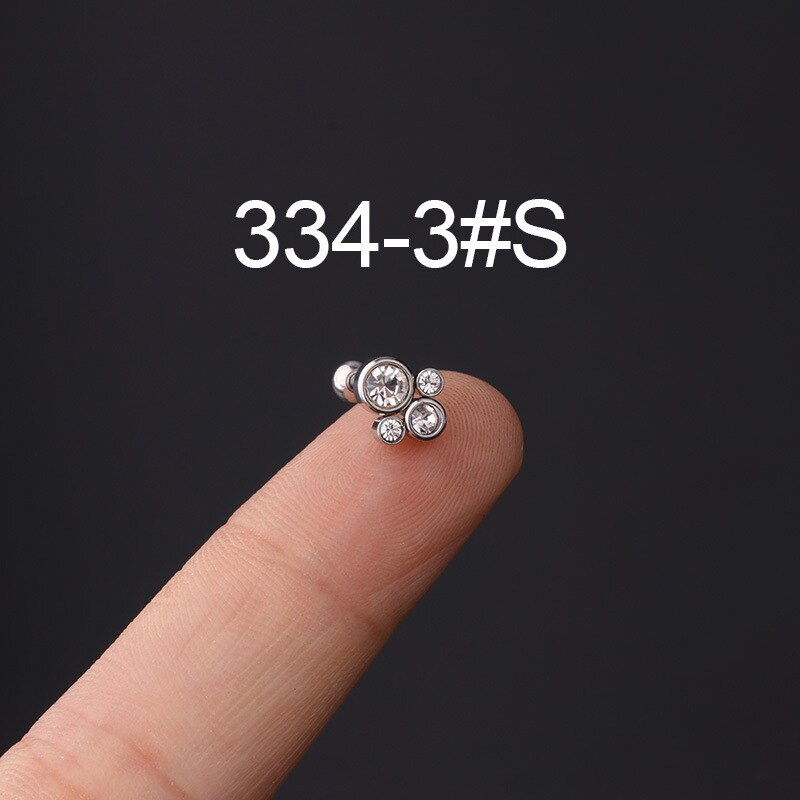 1Piece Korean Mini Size Piercing Stud Earrings for Women Trend Jewelry 16G Stainless Steel Earrings for Girls Ear Cuff: 1Piece Silver-3