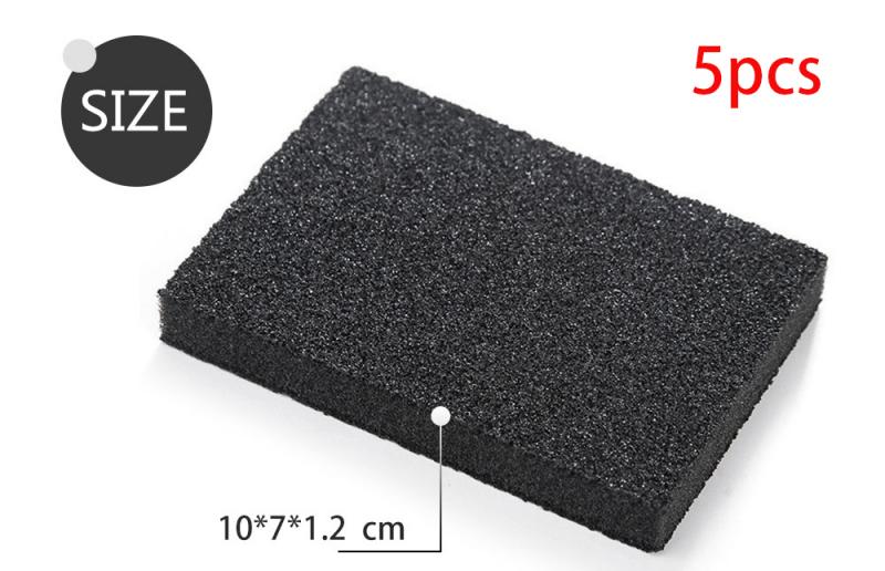 Black High Density Nano Emery Magic Sponge Removing Rust Rub Cleaner Magic Sponge Eraser For Removing Rust Kitchen Accessories: 5pcs