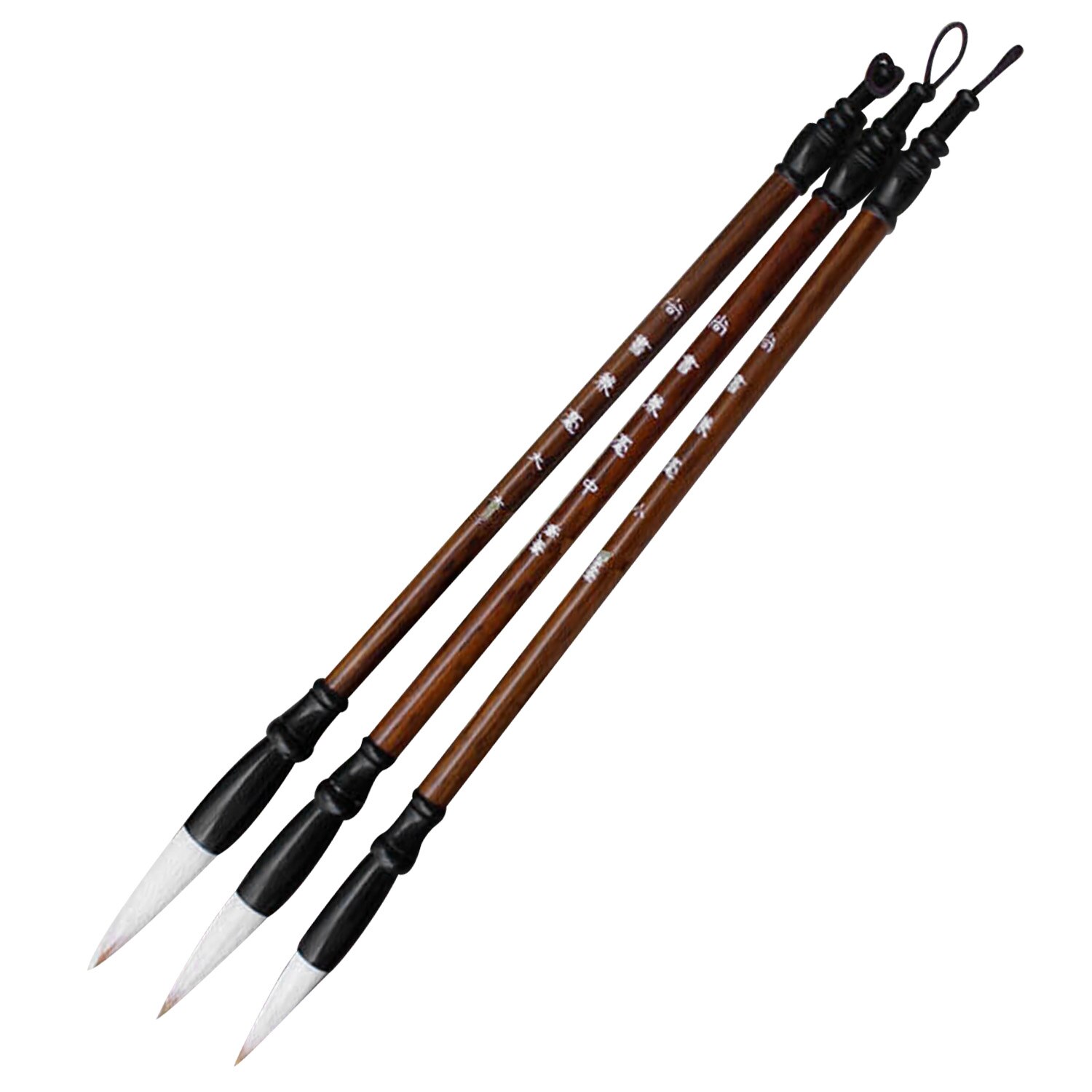 Grand Pinceau Calligraphie Chinoise Poils De Chèvre Marron - Sumi Écriture Kanji Aquarelle